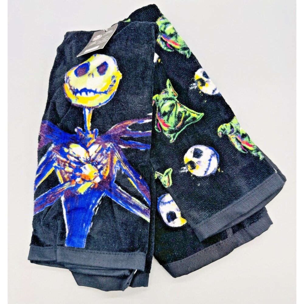 Nightmare Before Christmas Jack Skellington Sally Oogie Boogie Hand Towel 2 Pack